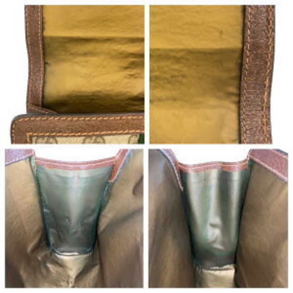 Gucci Sherry Line Interlocking Brown Leather Clut… - image 8